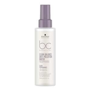 Schwarzkopf Professional Bonacure Clean Balance Anti-Pollution Water for All Hair Types, Free Radical Fighting Tocopherol, Heat Protection, Fresh Hair Feeling, Ultra Light, Vegan Formula, 150 ml
